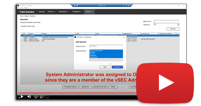 A Deeper Dive into Operator Roles on Latest Version of Credential Management System