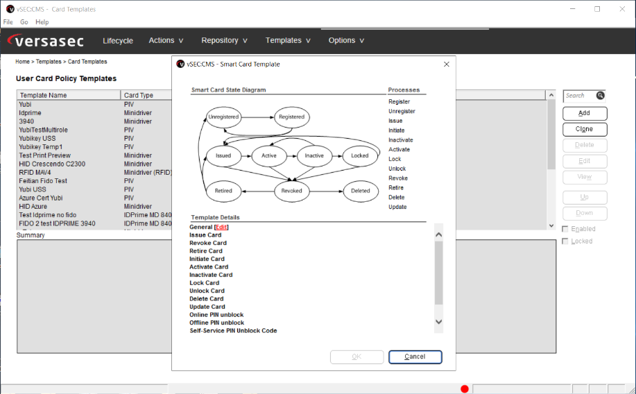 Card Templates screenshot