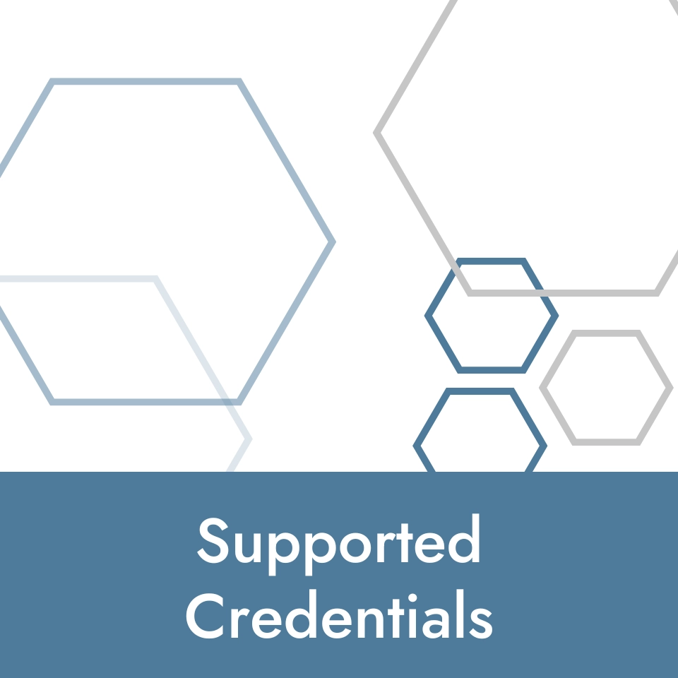 Supported Credentials